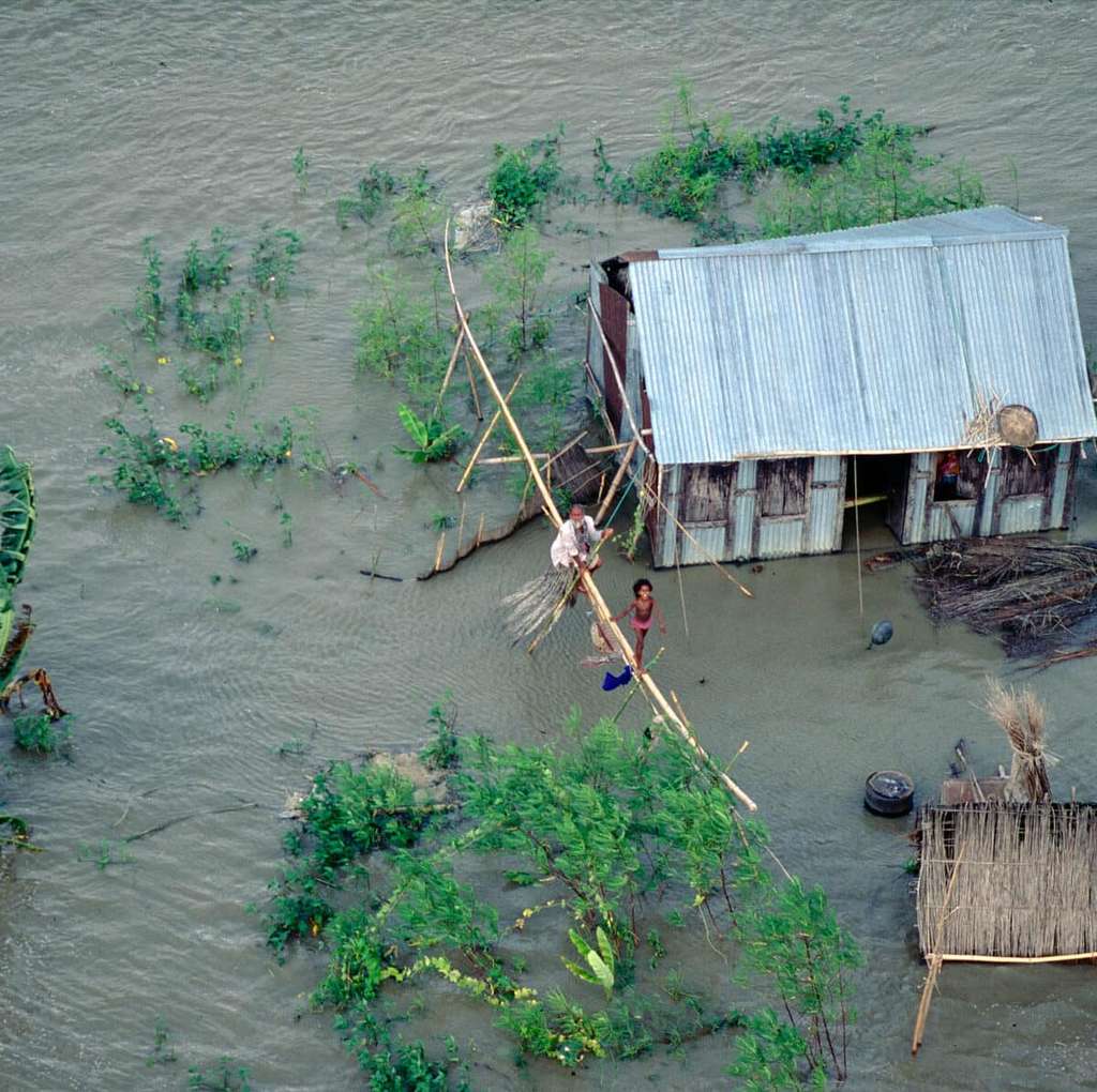 Inondations au Bangladesch (23°21' N – 90°31' E). © Yann Arthus-Bertrand, tous droits réservés
