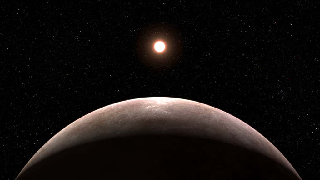 Vue d'artiste de l'exoplanète LHS 475 b, découverte grâce au JWST. © Nasa, ESA, CSA, L. Hustak (STScI)