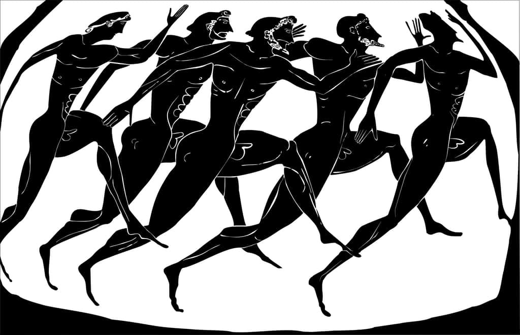 En Grèce antique, les athlètes participaient nus afin de prouver qu'ils étaient bien des hommes et refléter l'idéal selon lequel il existe une harmonie entre un corps bien entraîné et un esprit bien développé. © Renáta Sedmáková, Adobe Stock. 