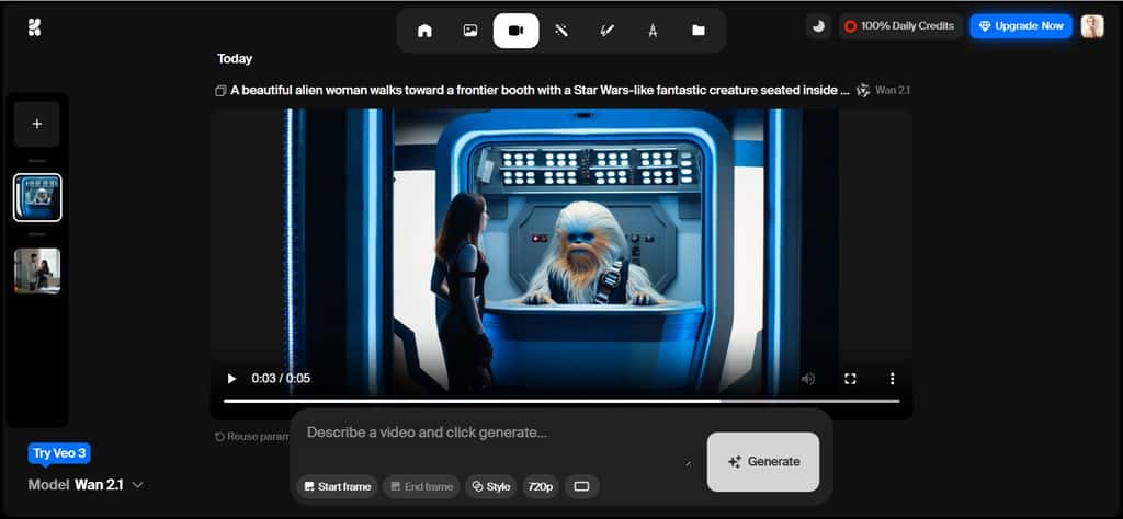 Boîte à outil artistique, Krea.ai inclut un outil de génération de vidéos. © krea.ai Boîte à outil artistique, Krea.ai inclut un outil de génération de vidéos. © krea.ai