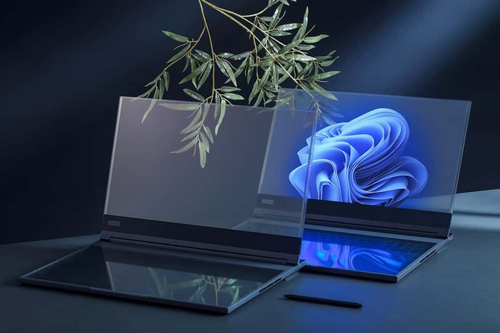 Le ThinkBook Transparent Display Laptop est paré pour l’ère de l’IA.© Lenovo