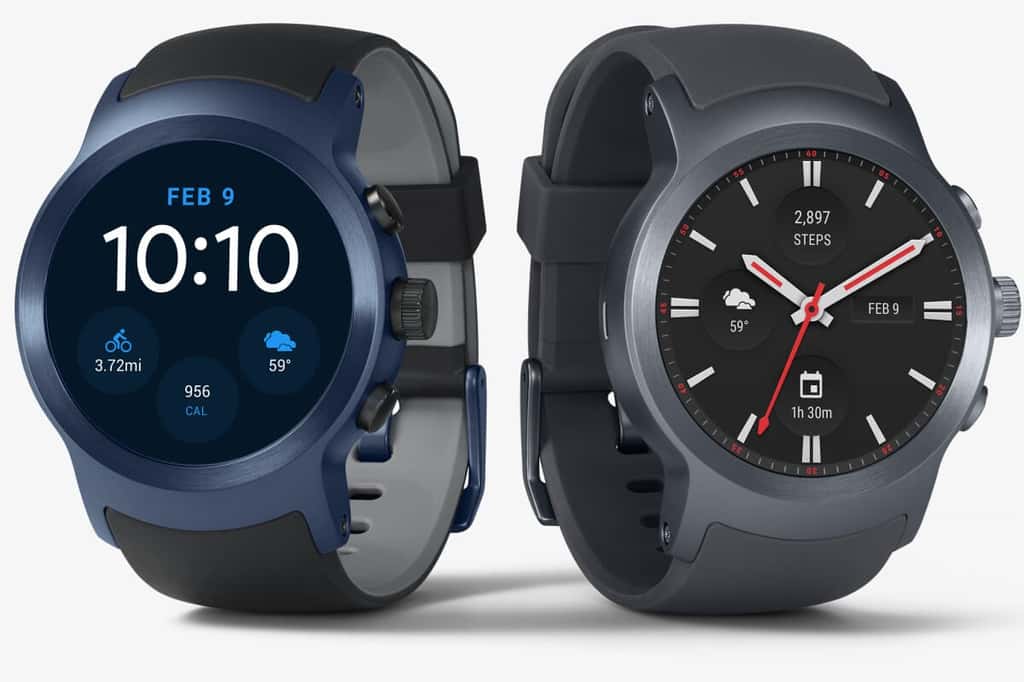 LG est la première marque à sortir de nouvelles montres connectées sous Android Wear 2.0. Ci-dessus la LG Watch Sport. © Google, LG