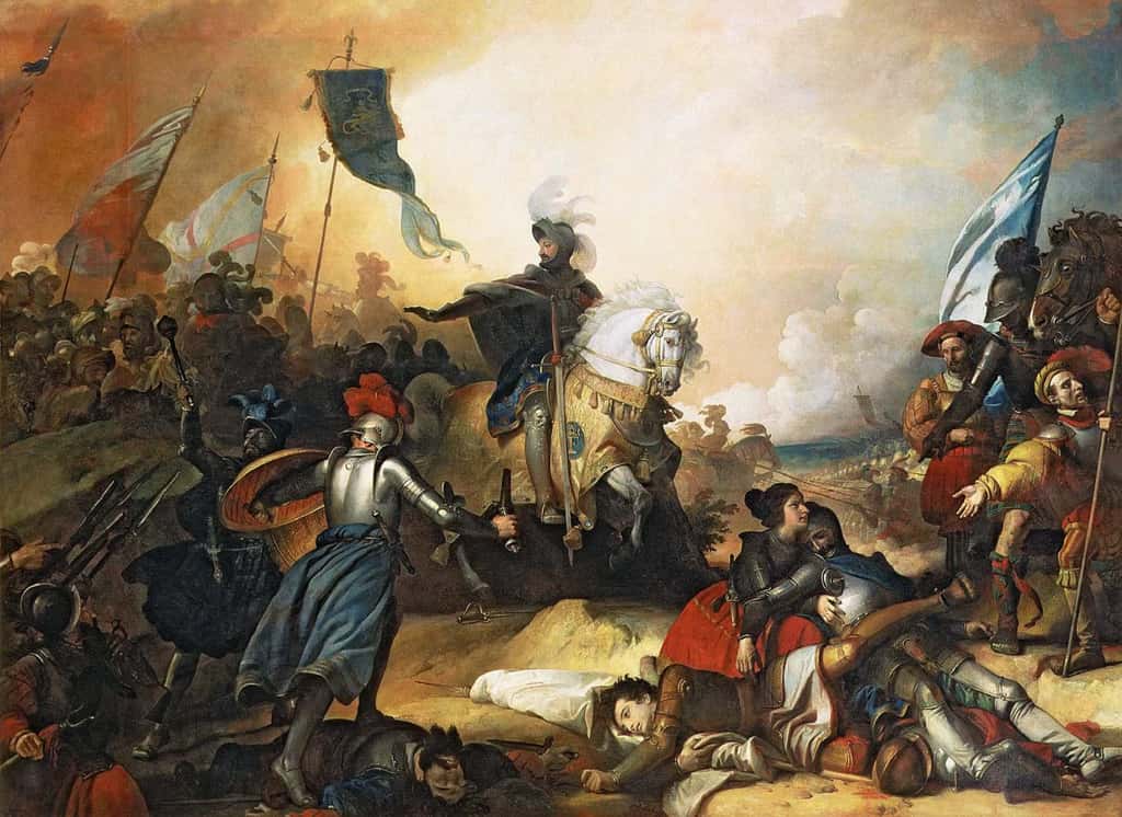 <em>La bataille de Marignan</em> par Alexandre Evariste Fragonard en 1836. Château de Versailles, Galerie des Batailles. © RMN-Grand Palais, Jean -Luc Manaï.