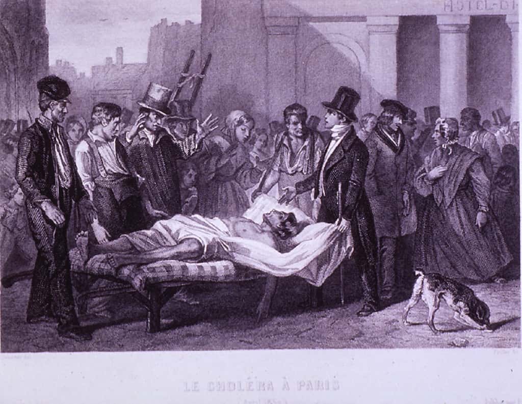 "Le choléra à Paris" par Philippe Auguste Jeanron en 1832. National Library of Medicine, USA. © The National Library of Medicine, domaine public.