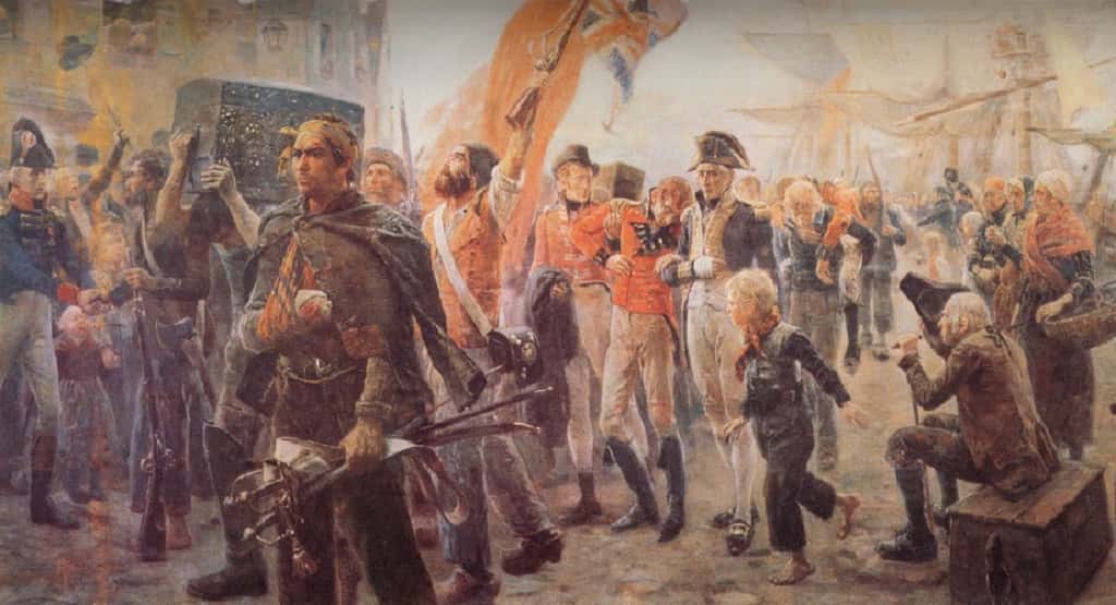 "Le retour des corsaires - 1806", par Maurice Orange, fin XIXe siècle. Musée du Vieux Granville, Granville, Normandie. © Wikimedia Commons, domaine public.