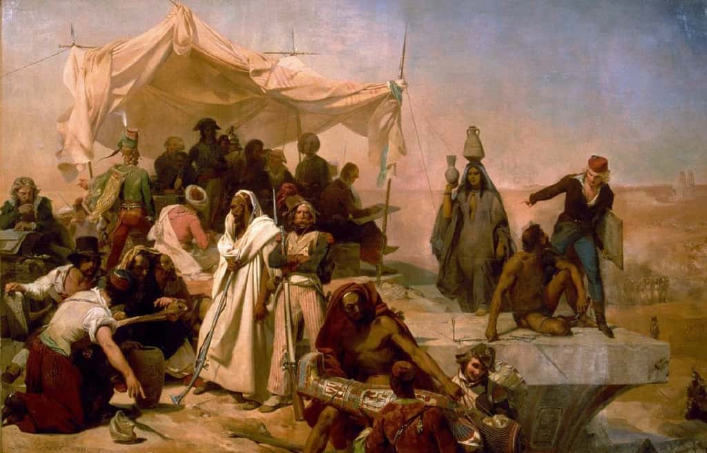 "L'expédition d'Egypte sous les ordres de Bonaparte", par Léon Cogniet en 1835. Musée du Louvre. © Wikimedia Commons, domaine public.