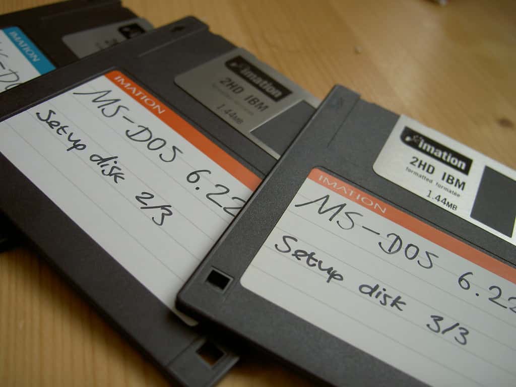 MS-DOS nécessitait trois disquettes pour être installé. © DBreg2007, CC by-sa 2.0 