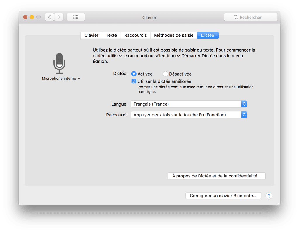 Activer la dictée vocale dans macOS. © Futura