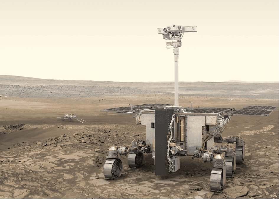 Concept visuel du rover pour la mission ExoMars 2022. © ESA