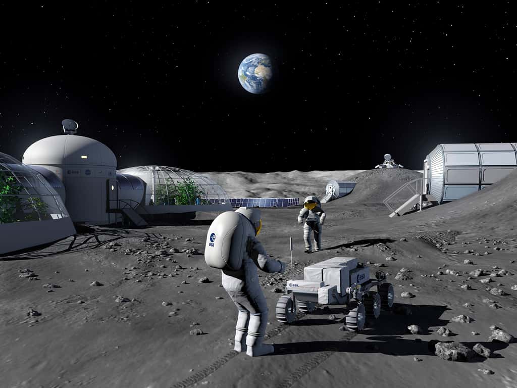 Avec l'établissement de postes avancés et l'installation d'une base permanente sur la Lune, les industriels européens qui ne sont pas du secteur spatial pourraient trouver un intérêt à participer à des programmes liés au retour de l’Homme sur la Lune. © ESA, P. Carril