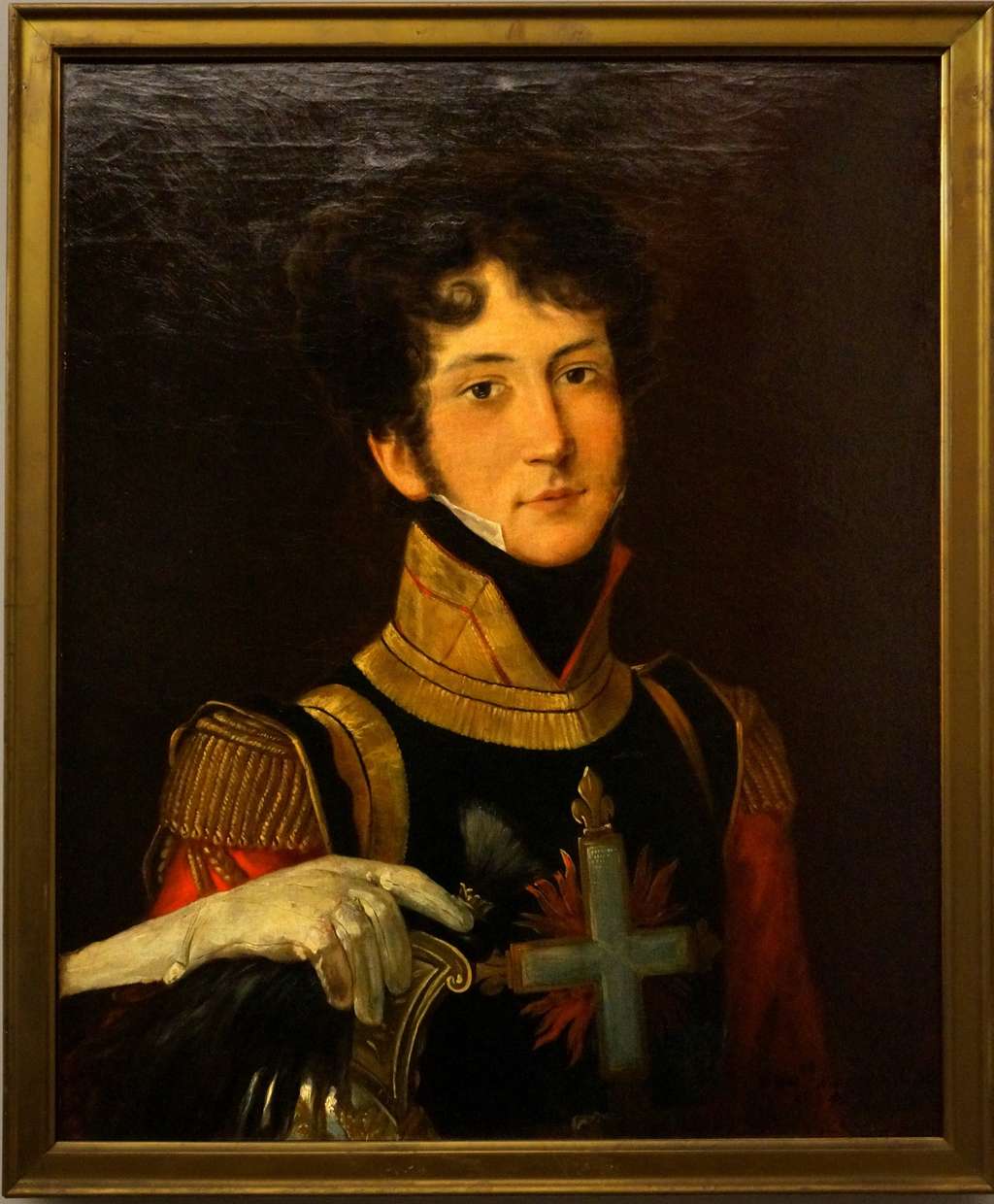 Mousquetaire en uniforme de la première compagnie, en 1815 (anonyme). Musée de l'Armée, Hôtel des Invalides. © RMN-Grand Palais, Thierry Ollivier