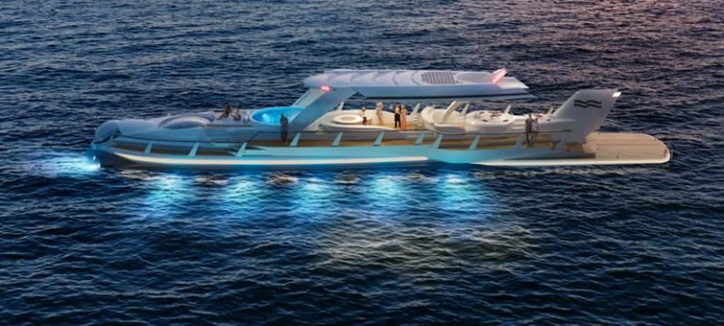 Si ce concept prend « l’eau » un jour, le Nautilus deviendrait alors le seul yacht à permettre d’éviter le mal de mer. En cas de mer agitée, il suffirait alors de plonger pour retrouver le calme. © U-Boat Worx