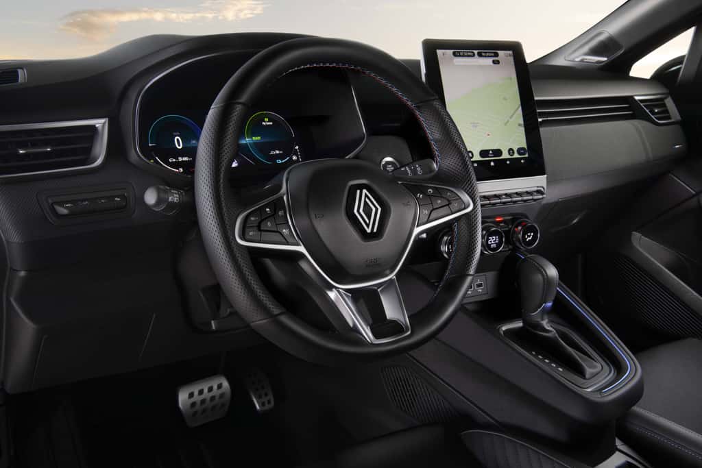 La nouvelle planche de bord de la Clio 5 accueille des écrans tactiles jusqu'à 10 pouces. © Renault