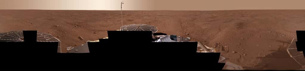 Panorama réalisé sur Mars par la mission Phoenix. © Nasa