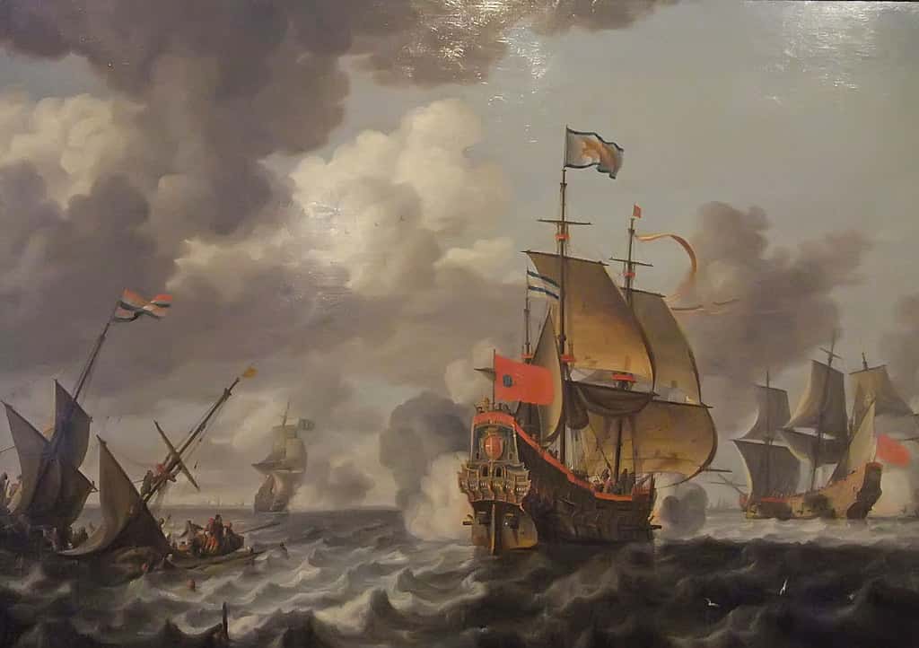 Un tableau de Bonaventura Peeters de la marine néerlandaise et des pirates. © Wikimedia Commons, domaine public
