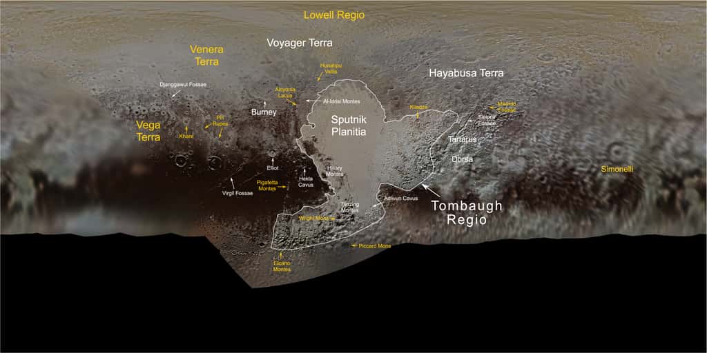 La nouvelle carte de Pluton. © Nasa, SwRI, JHUAPL