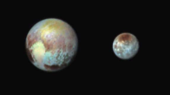 Pluton et Charon en – fausses – couleurs