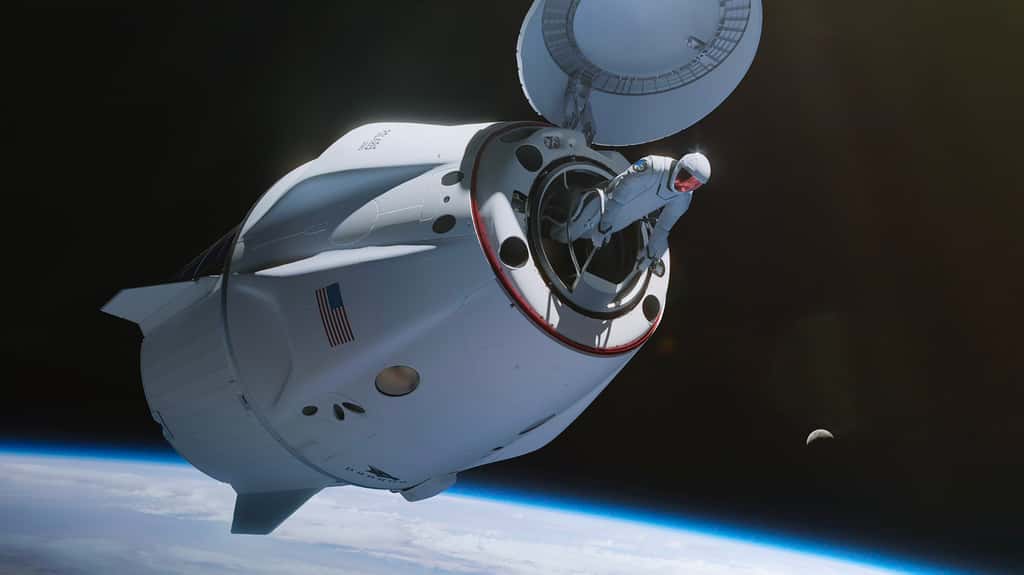 En 2024, lors de Polaris Dawn, Jared Isaacman réalisera une sortie extra-véhiculaire. La première pour un civil. © Polaris Dawn, SpaceX