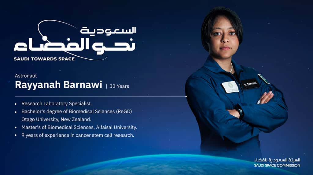 L'astronaute saoudienne Rayyanah Barnawi. © Commission spatiale saoudienne 