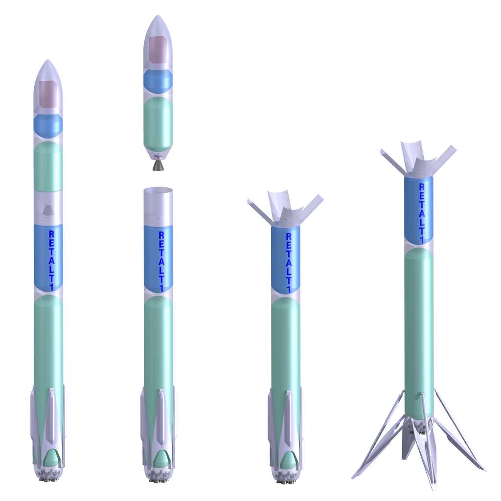 Les deux concepts de lanceurs partiellement réutilisables (Retalt-1, à droite) et totalement réutilisables (Retalt-2) étudiés dans le cadre du programme Retalt du DLR allemand. © DLR