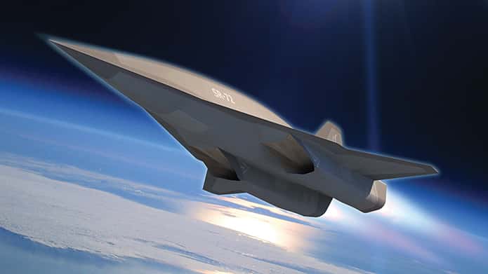 Une vue stylisée d'un SR-72, drone hypersonique capable de se déplacer à Mach 6, donc plus de 6.000 km/h. © Lockheed Martin