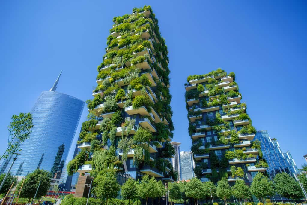 Les Forêts verticales, implantées dans une ville extrêmement polluée. © Ivan Kurmyshov, Adobe Stock