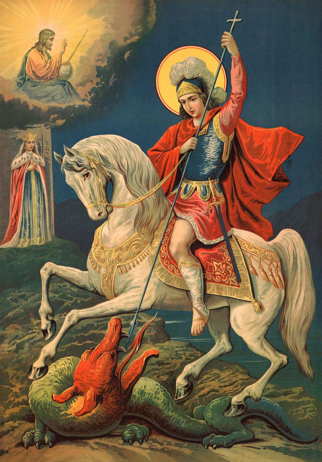 Saint Georges combattant le dragon. © ruskpp, Fotolia
