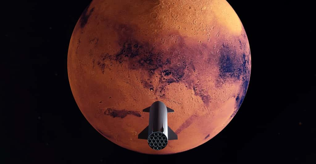 Un Starship sur Mars dans deux ans ? Possible selon Musk. © Goran, Adobe Stock