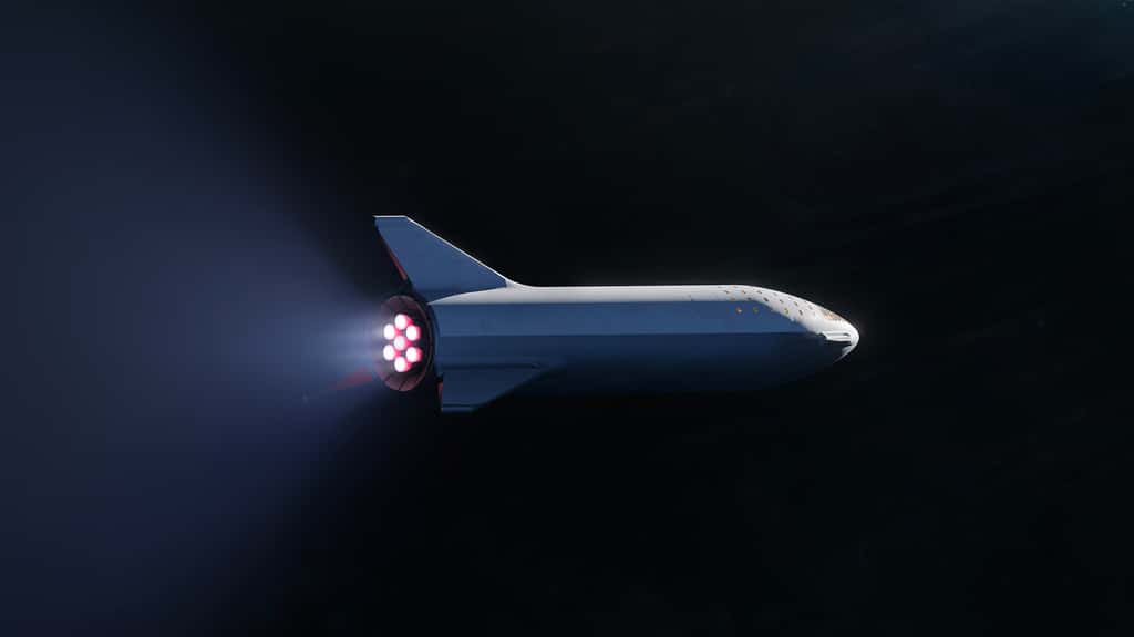 Parmi les utilisations envisagées du Starship, ce dernier pourrait être converti en station orbitale utile à tout un tas d'usages commerciaux, scientifiques et touristiques. © SpaceX