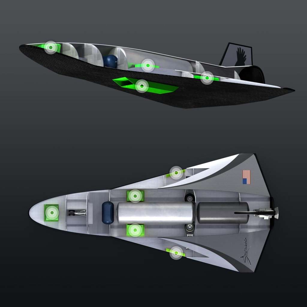 Études de conception du véhicule hypersonique Talon-A de Stratolaunch. © Stratolaunch
