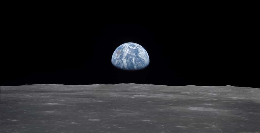 La Terre vue de la Lune lors de la mission Apollo 11, il y a 50 ans. C'est la seule planète que nous connaissons où la vie prospère. © Nasa