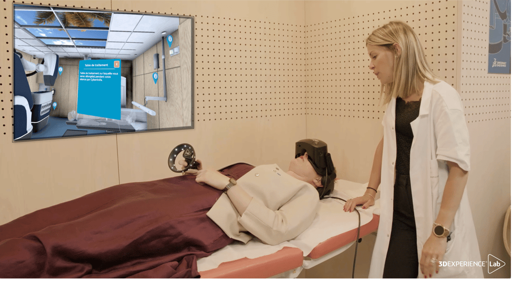 Quand la réalité virtuelle s'associe à la radiothérapie au service du traitement du patient © 3DEXPERIENCE Lab