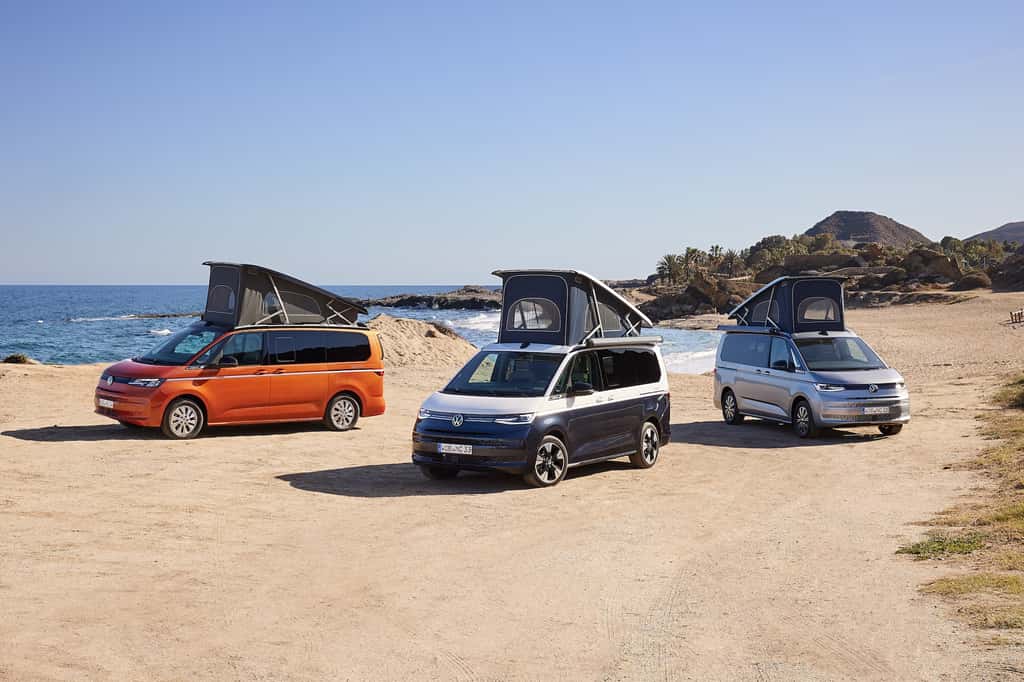 Cinq versions composent la nouvelle gamme du Volkswagen California. © Volkswagen Utilitaires