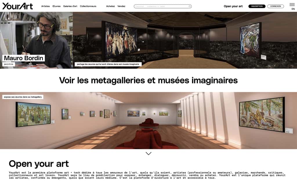 YourArt offre la possibilité de créer des metagaleries et des musées imaginaires. © YourArt
