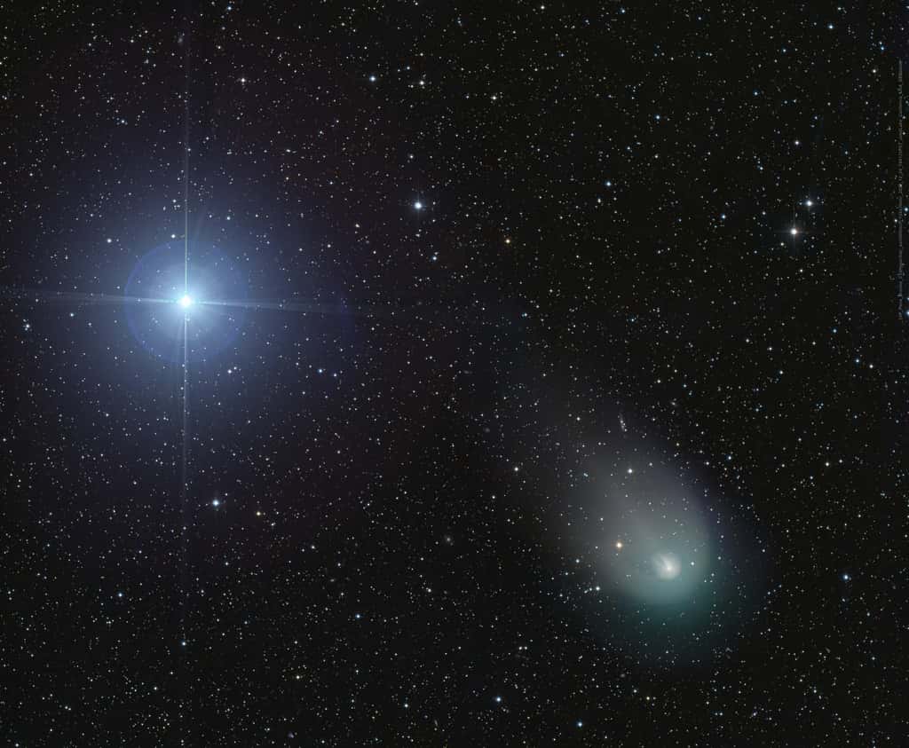 La comète 12P/Pons-Brooks a flirté avec l’étoile Véga. © Dan Bartlett, Apod (Nasa)
