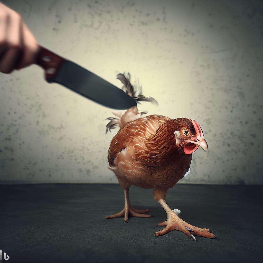 Il existe en effet certains cas où les poules continuent de courir quelques instants avant de mourir. © Image générée avec Bing Image Creator
