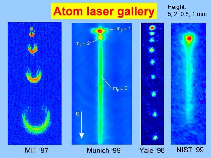 Images de lasers atomiques (Crédit :ARC Centre of Excellence for Quantum-Atom Optics (ACQAO) )