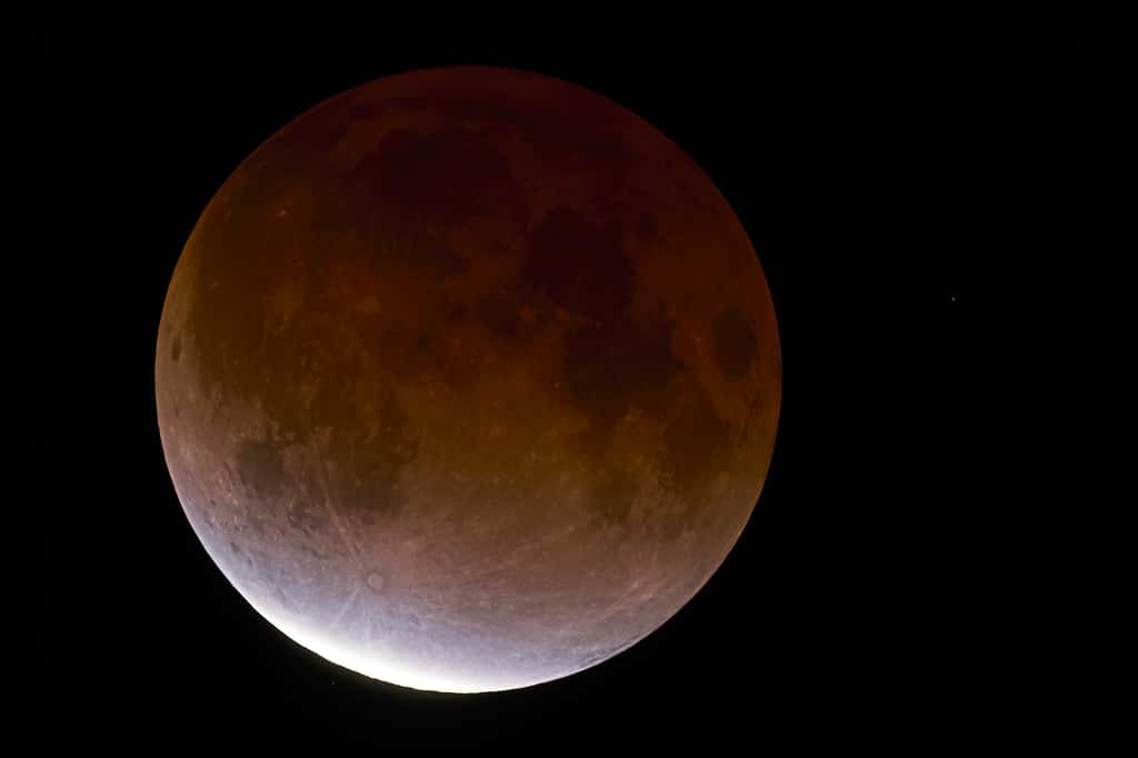 L'éclipse lunaire partielle du 19 novembre 2021 vue depuis Austin au Texas. © Rob Pettengill, Flickr