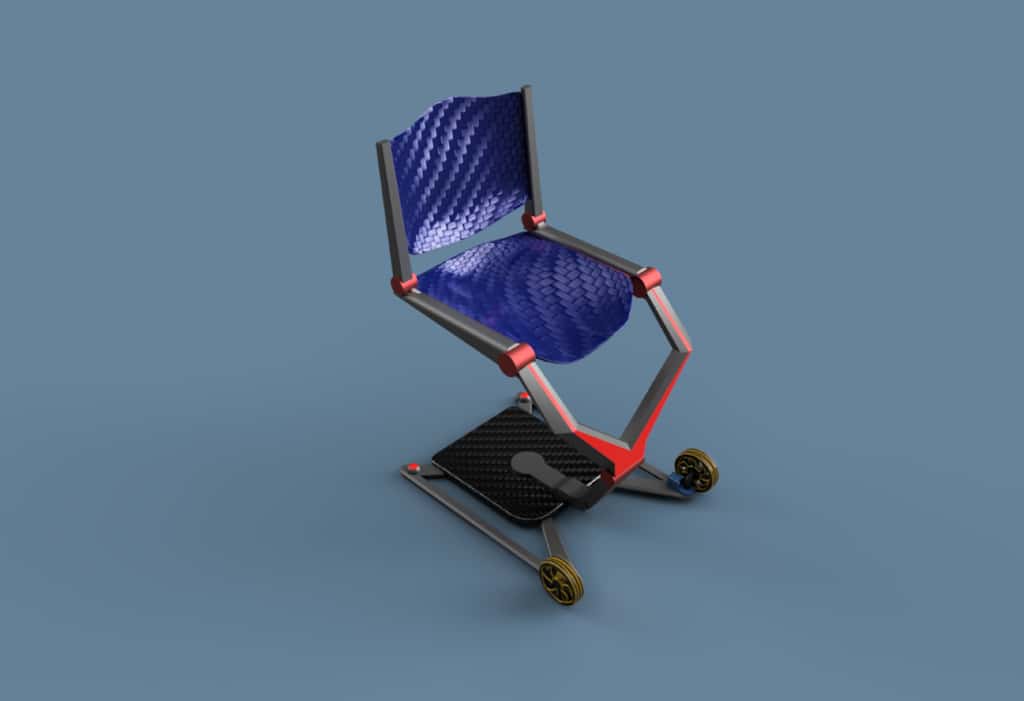 L’Air Chair, une chaise roulante pliable pour faciliter les voyages en avion des personnes handicapées. © James Dyson Award