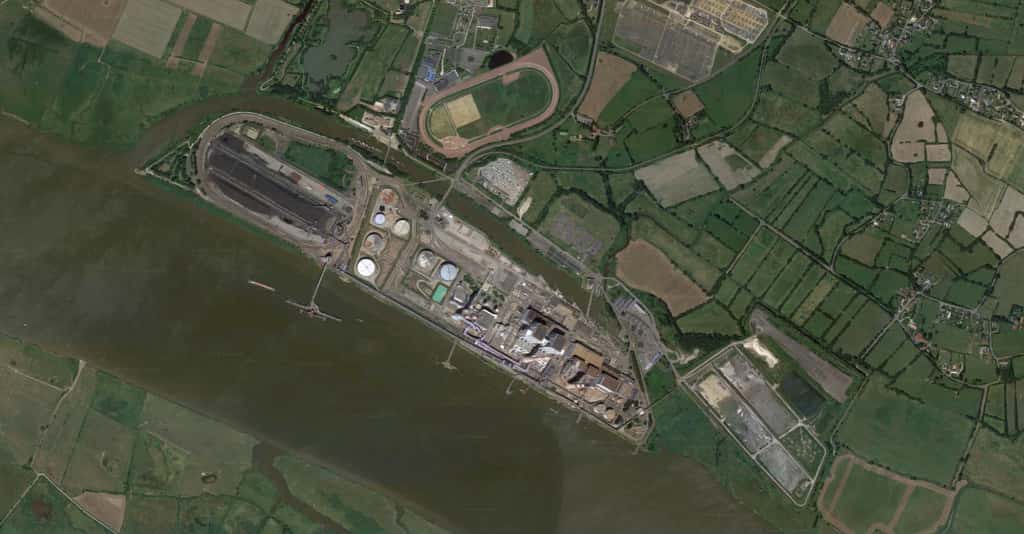 La centrale de Cordemais, en Loire Atlantique, est l’une des dernières centrales à charbon en activité en France. © Google Maps