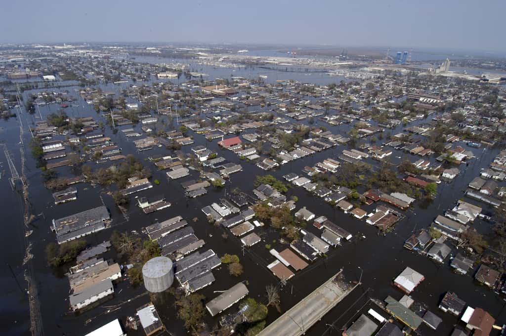 Après l'ouragan Katrina aux USA en 2005, l'eau souillée a été vecteur d'infections Vibrio. © UNSW