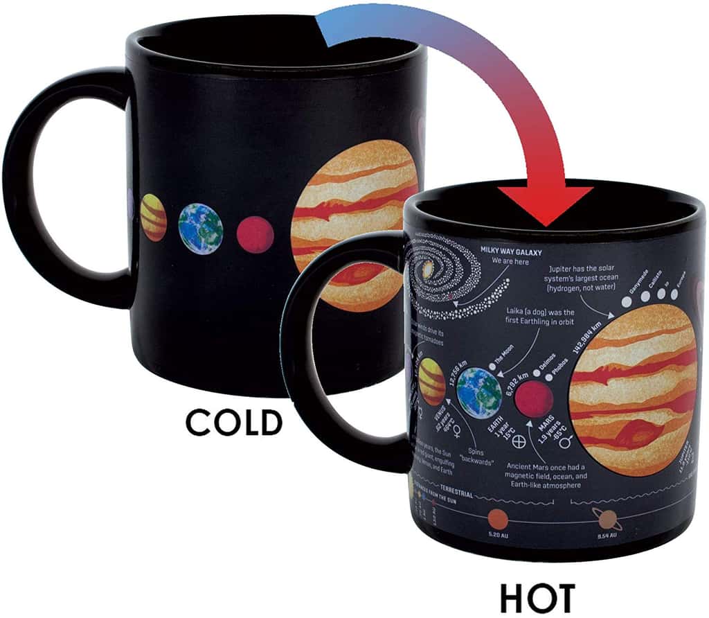 Le mug thermoréactif système solaire : 19,58 euros sur Amazon