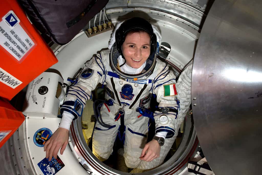 L’astronaute italienne Samantha Cristoforetti détient, pour l'heure encore, le record du plus long séjour dans l’espace pour une femme. © Nasa, ESA