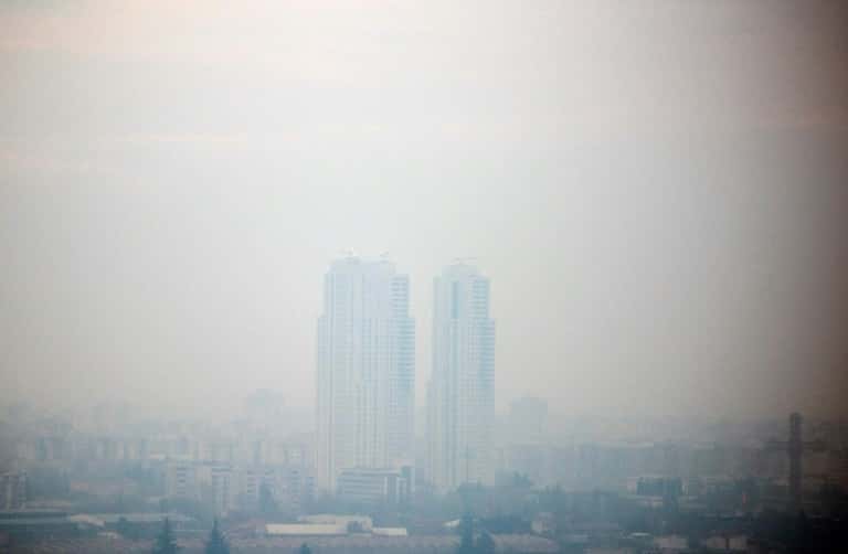 Skopje, l'une des villes les polluées d'Europe. © Robert Atanasovski,  AFP/Archives