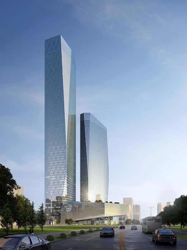 La Suning Plaza Tower 1 à Zhenjiang. © Zhenjiang Urban Planning Bureau