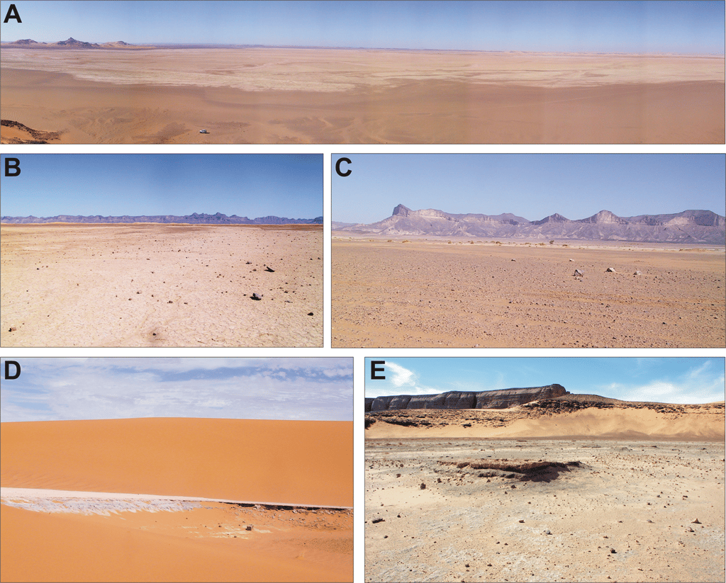 Les vastes étendues désertiques du sud de la Libye étaient autrefois recouvertes de lacs et de rivières. © Wim Van Neer et al, <em>PLoS One</em>, 2020