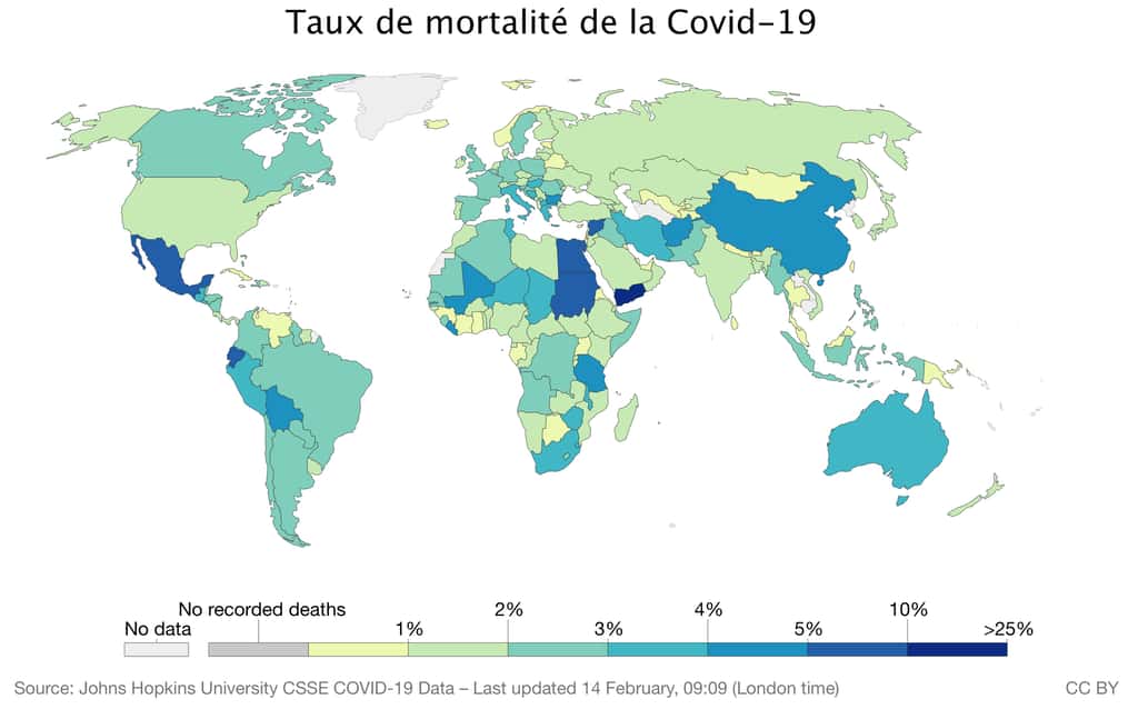 Le taux de mortalité de la Covid-19 en Inde est l’un de plus bas au monde. © Our World in Data, traduction C.D