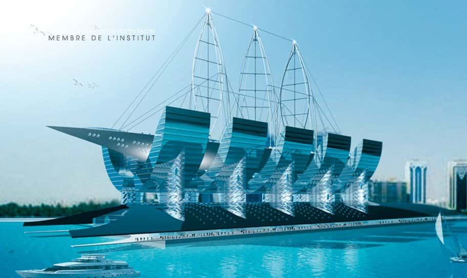 Un bâtiment-navire à Abou Dhabi