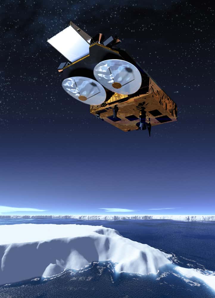 CryoSat-2 est un nouvel outil mis à la disposition de la communauté scientifique pour étudier un des nombreux mécanismes de la machine climatique. Crédit Astrium