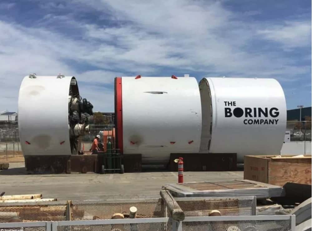 Le tunnelier de l’entreprise créé par Elon Musk a été baptisé Godot. © The Boring Company